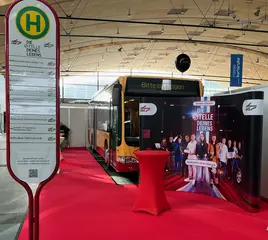 Messe-Stand des Karlsruher Verkehrsverbundes bei der Messe "Einstige Beruf"